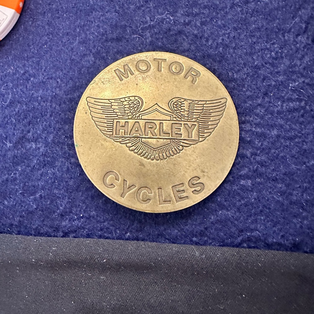 Vintage Brass Harley Pin